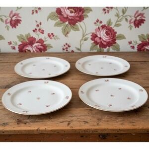 Cunningham & Pickett Cardinal Appetizer Plates, Set of 4, Vintage Dinnerware